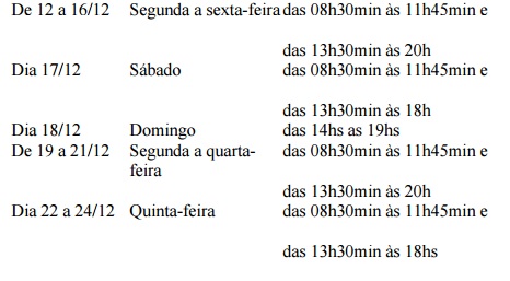 horarios