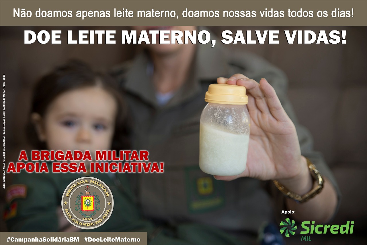 Brigada Militar lança ação para apoiar a Campanha Nacional de doação de leite materno