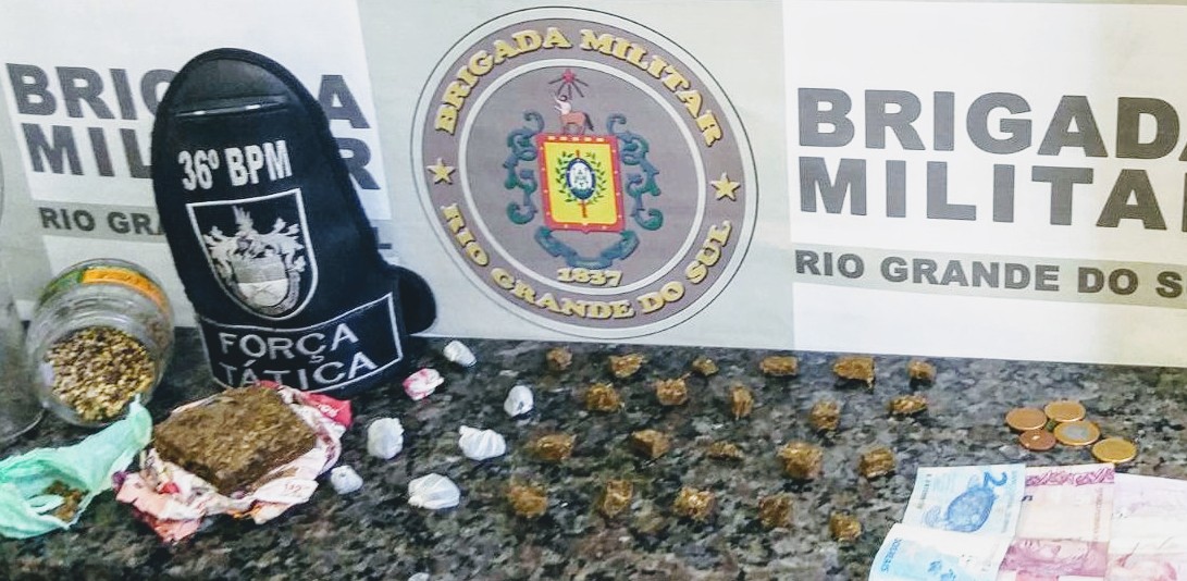 Brigada Militar prende três pessoas por tráfico de drogas em Farroupilha