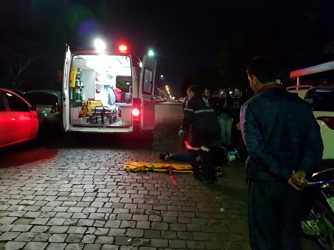 Mulher fica ferida em acidente no bairro Planalto em Bento