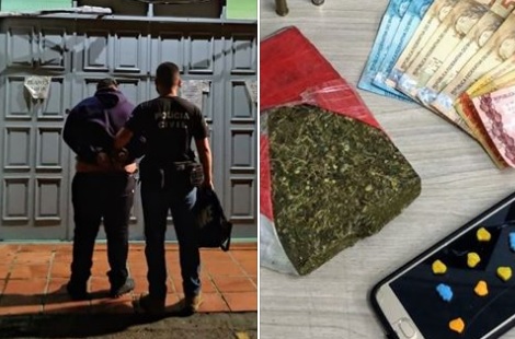 Polícia Civil prende homem por tráfico e apreende drogas em Bento