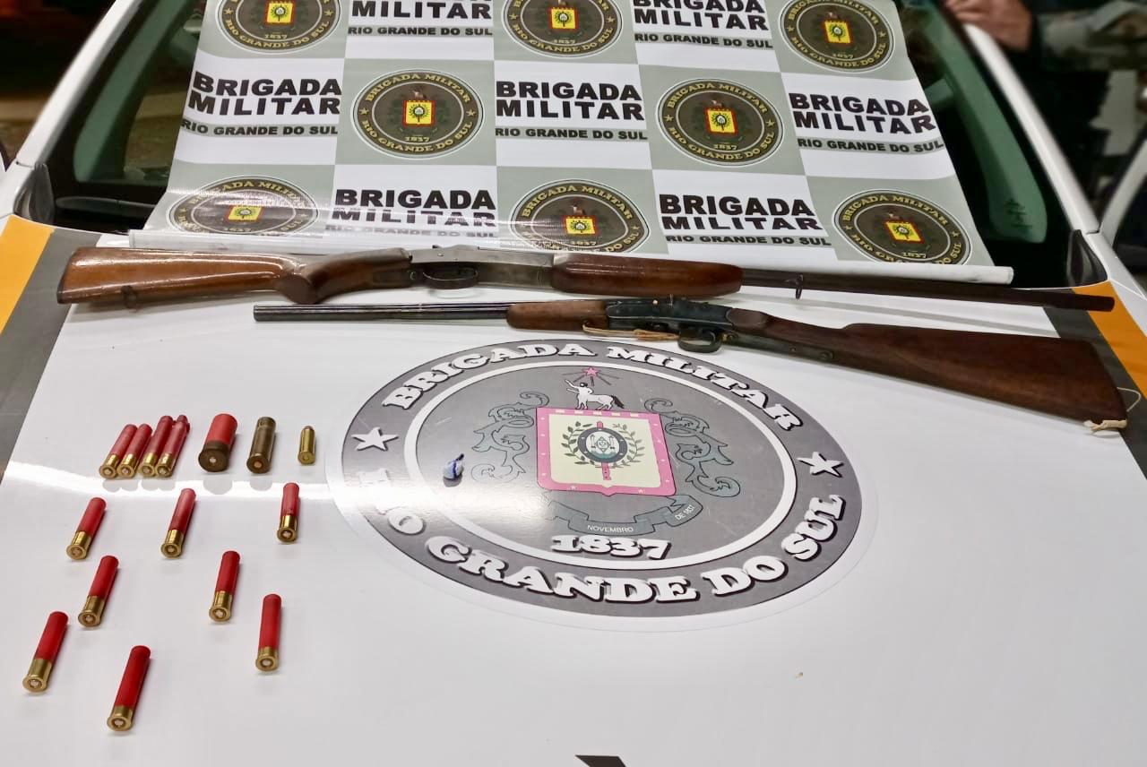 Brigada Militar prende homem por posse irregular de arma de fogo e droga em Vila Flores