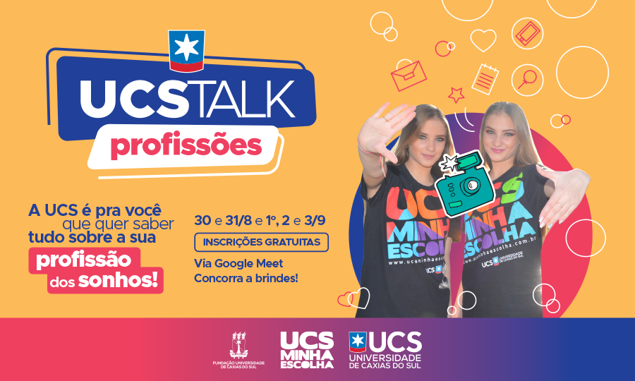 Com participação gratuita, lives do UCS Talk conectam estudantes com suas futuras profissões