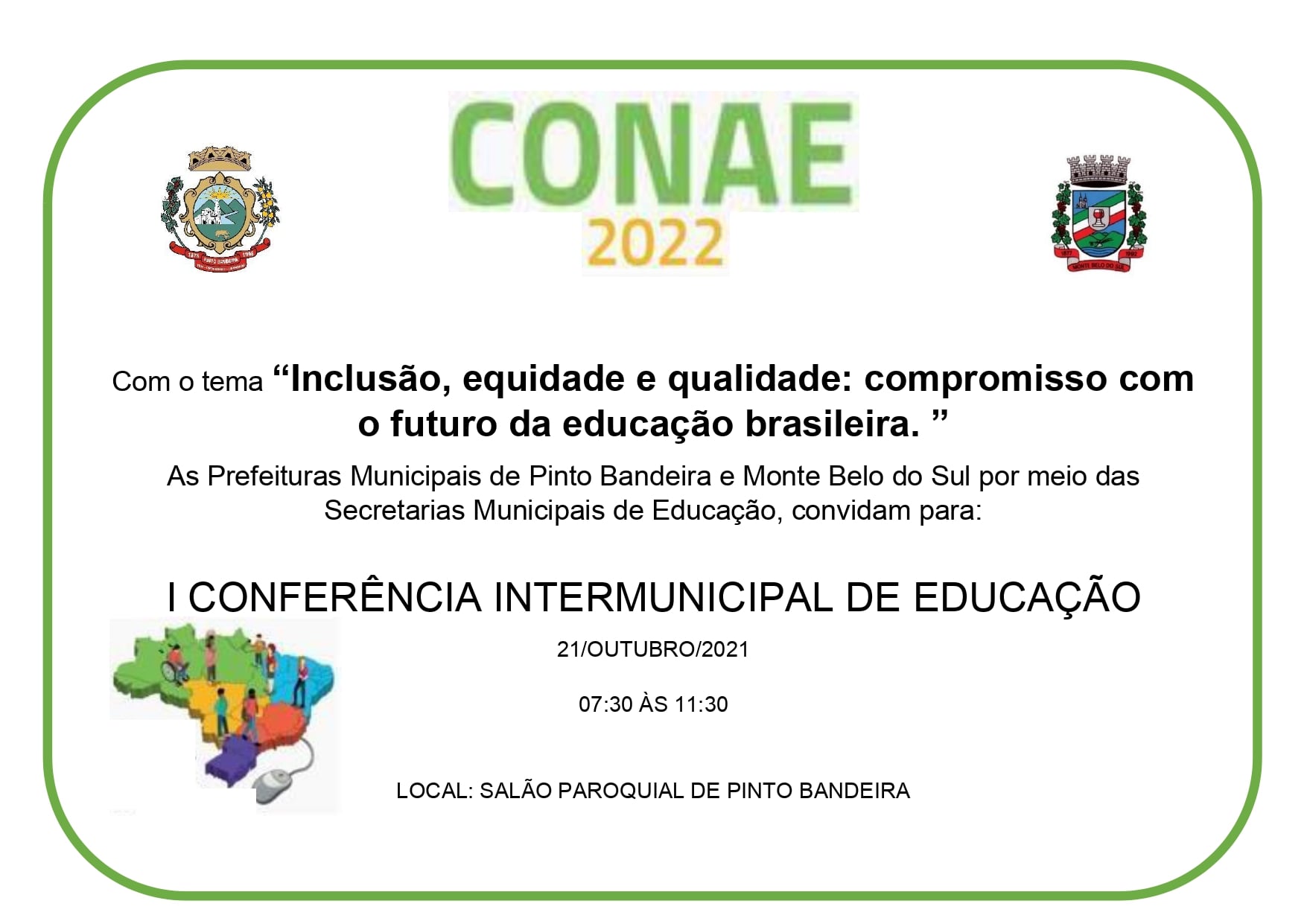 I Conferência Intermunicipal de Educação ocorre na quinta em Pinto Bandeira