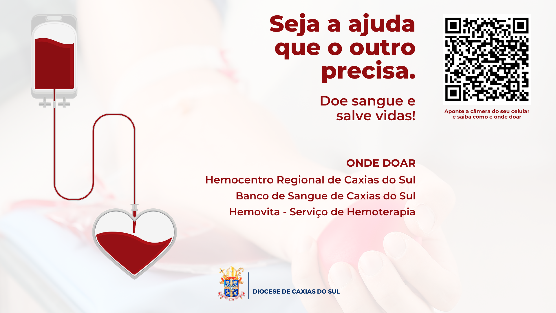 Diocese de Caxias do Sul lança campanha para incentivar a doação de sangue