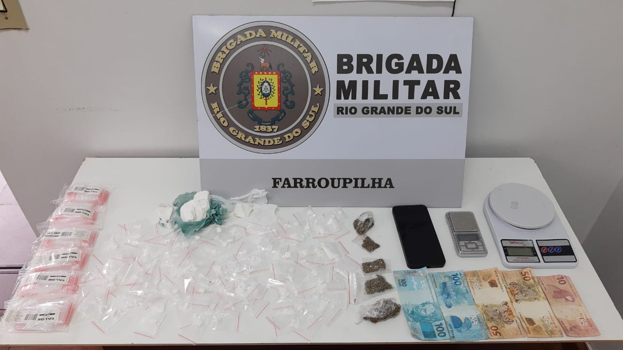 Homem é preso por tráfico de drogas no Monte Pasqual, em Farroupilha
