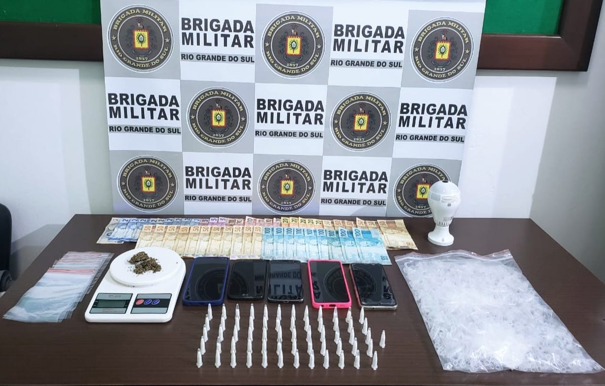 Brigada Militar prende envolvidos com tráfico de drogas e corrupção de menor em Veranópolis