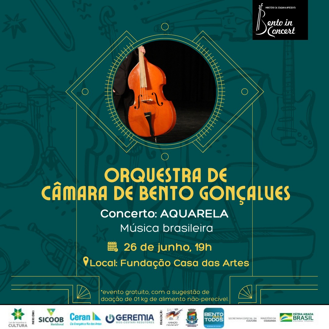 Concerto “Aquarela” com a Orquestra de Câmara de Bento Gonçalves é neste domingo