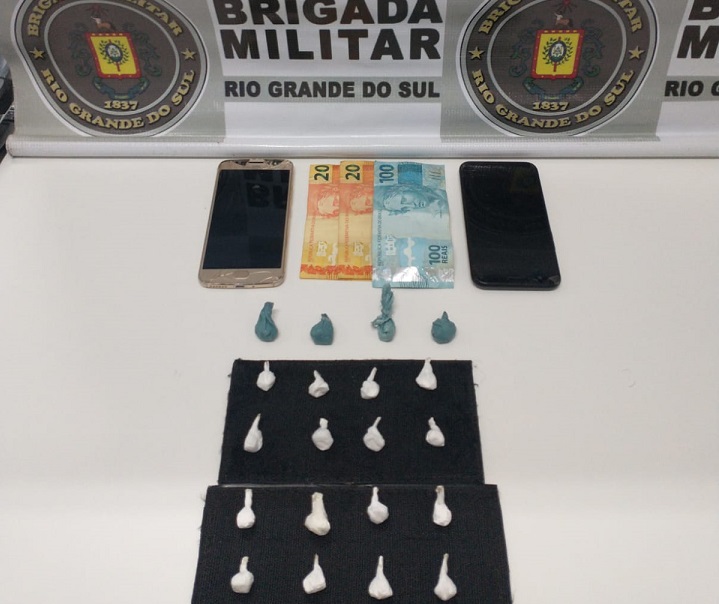 Brigada Militar prende casal por tráfico de drogas em Nova Prata
