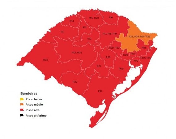 Serra é a única região em bandeira laranja no mapa preliminar do distanciamento controlado