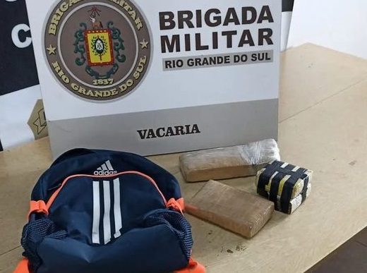 Brigada Militar de Vacaria efetua prisão por tráfico de drogas