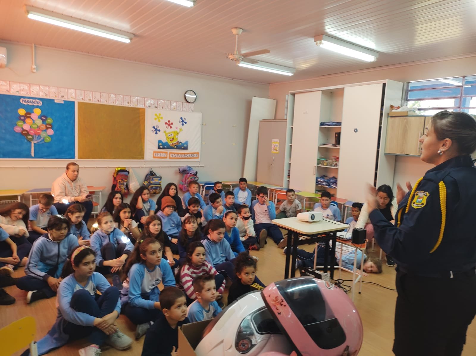 DMT realiza ação educativa na Escola Aurélio Frare, no São Vendelino, em Bento