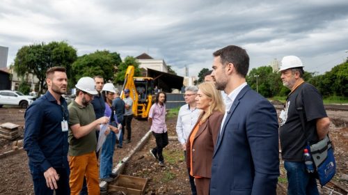 Governador Eduardo Leite realiza vistoria na revitalização da Estação Férrea de Caxias do Sul, na Serra