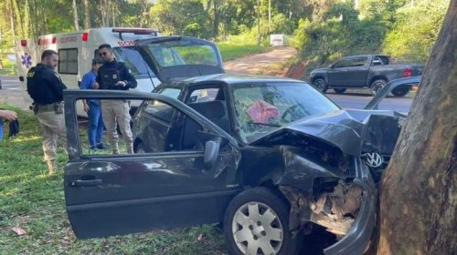 ACIDENTE DE TRÂNSITO DEIXA TRÊS FERIDOS NA BR 116, EM PICADA CAFÉ