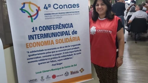 Cáritas da Diocese de Caxias do Sul participa da 1ª Conferência Intermunicipal da Economia Solidária