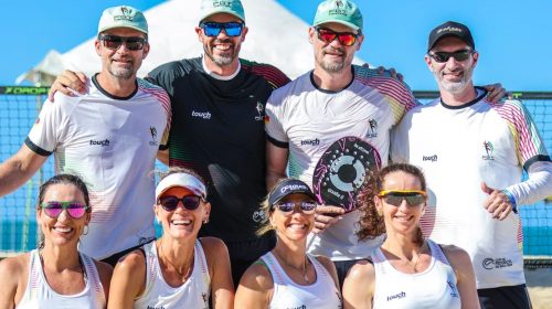 Rafael Fantin, o Dentinho, é campeão brasileiro de Beach Tennis com a Seleção Gaúcha