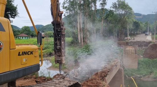 Santa Tereza: iniciadas as obras da nova Ponte da Linha José Júlio