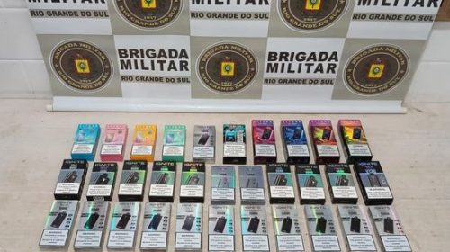 BRIGADA MILITAR APREENDE CIGARROS ELETRÔNICOS EM NOVA PRATA