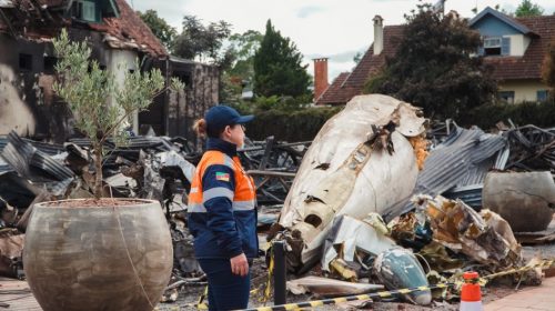 Agentes da Segurança Pública encerram os trabalhos em área do acidente aéreo em Gramado