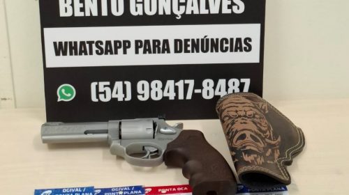 Polícia Civil apreende revólver em residência de autor de homicídio no Centro de Bento