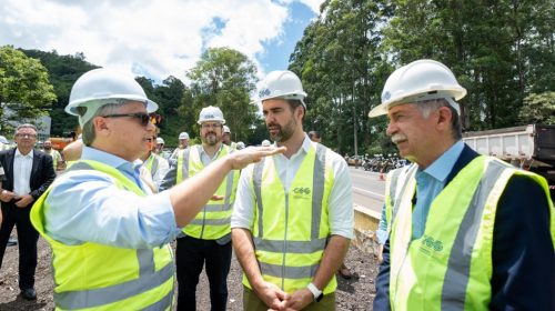 Governador vistoria início das obras de duplicação da ponte sobre o Arroio Tega, em Caxias do Sul