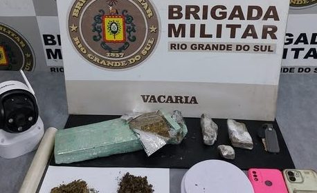 Brigada Militar prende homem com quase 1kg de maconha em Vacaria