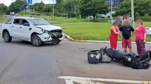 Motociclista sofre ferimentos graves em acidente na ERS-122, em Farroupilha