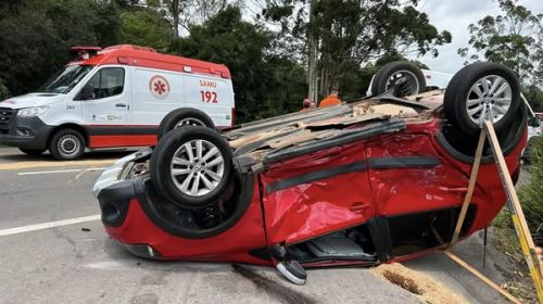 Homem fica ferido em acidente na ERS-446, em Carlos Barbosa