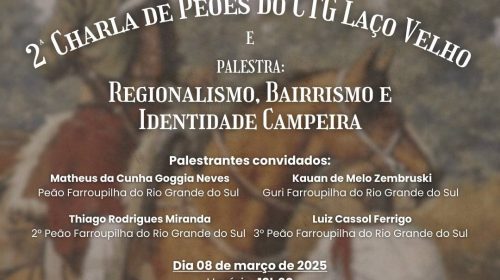 CTG Laço Velho realiza 2ª Charla de Peões