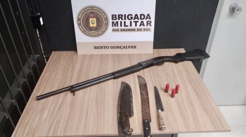 Brigada Militar prende homem por violência doméstica e posse ilegal de arma de fogo no Fátima, em Bento