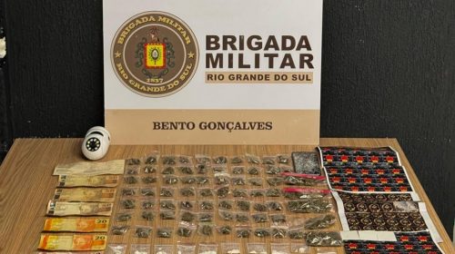 Brigada Militar apreende menor por tráfico de drogas no Bairro Ouro Verde, em Bento Gonçalves