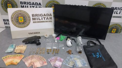 BRIGADA MILITAR PRENDE HOMEM POR TRÁFICO DE DROGAS, EM VACARIA