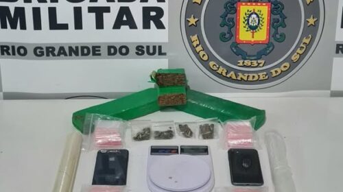 BRIGADA MILITAR PRENDE DOIS HOMENS POR TRÁFICO DE DROGAS, EM GUAPORÉ