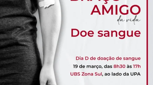 Bento: campanha de doação de sangue será realizada nesta quarta-feira, dia 19