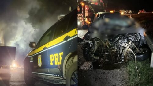 ACIDENTE COM DUAS MORTES CAUSA BLOQUEIO TOTAL DA BR 386