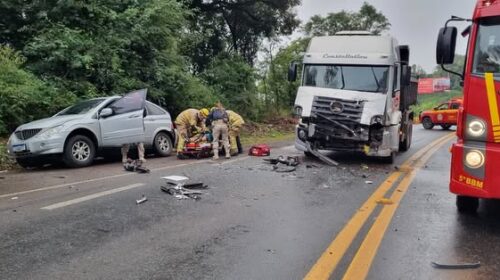 ACIDENTE DEIXA HOMEM COM LESÕES GRAVES NA BR 470, ENTRE BENTO GONÇALVES E GARIBALDI