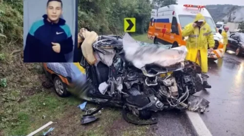 Jovem de Caxias do Sul morre após acidente na ERS-122, entre Farroupilha e São Vendelino