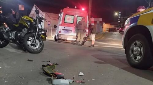MOTOCICLISTA FICA FERIDO EM ACIDENTE NO SÃO ROQUE, EM BENTO GONÇALVES