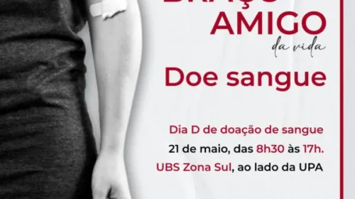Campanha de doação de sangue ocorre no dia 21 em Bento
