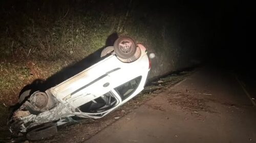 MULHER FICA FERIDA APÓS CAPOTAMENTO NA ERS-444, EM SANTA TEREZA