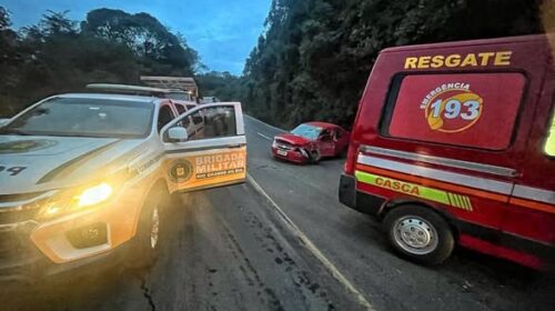 IDOSO FICA GRAVEMENTE FERIDO EM ACIDENTE NA ERS-324, EM CASCA