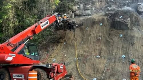 DNIT utiliza biomantas vegetais para conter deslizamentos na reconstrução da BR-470, entre Bento e Veranópolis