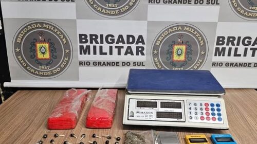 Brigada Militar prende homem por tráfico de drogas no Bairro Conceição, em Bento Gonçalves