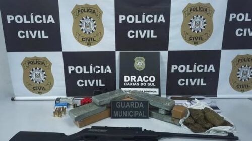 DOIS HOMENS SÃO PRESOS POR TRÁFICO DE DROGAS E POSSE DE ARMA DE FOGO NO FÁTIMA, EM CAXIAS DO SUL