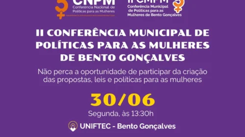 II Conferência Municipal de Políticas para as Mulheres ocorre nesta segunda-feira, 30 de junho, em Bento