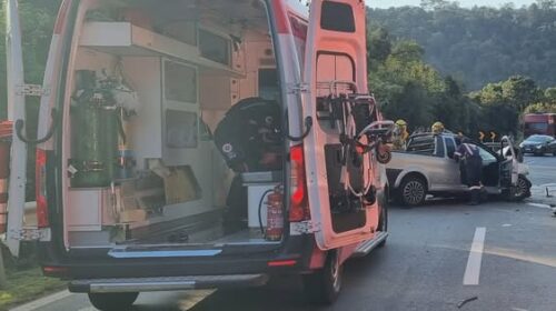 ACIDENTE DEIXA HOMEM GRAVEMENTE FERIDO NA BR 470, EM BENTO GONÇALVES