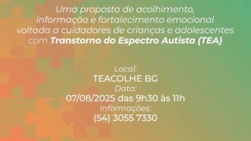TEAcolhe promove ciclo de encontros “Conhecendo o Autismo e Cuidando de quem cuida
