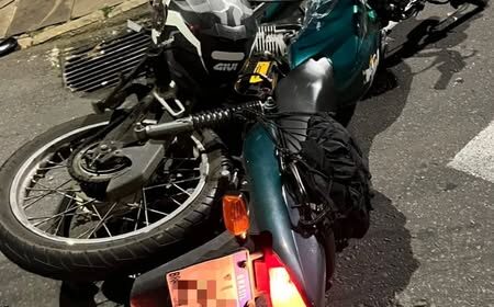 MOTOCICLISTA FICA FERIDO EM ACIDENTE NO BAIRRO JARDIM GLORIA, EM BENTO GONÇALVES