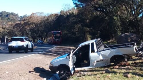 HOMEM FICA GRAVEMENTE FERIDO EM ACIDENTE NA BR-470, EM BENTO