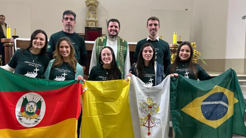 Missa no Santuário de Caravaggio, em Farroupilha, marca o envio de jovens da Diocese de Caxias para o Jubileu da Juventude em Roma